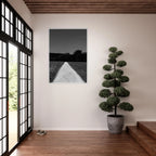 Black and white framed poster of a summer road scene on semi-glossy paper, part of the Studio Edition travel collection.