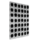 Monochrome skull grid canvas wall art featuring minimalist black and white abstract skull design, ideal for modern home decor.