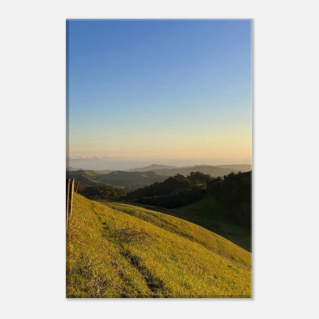 California canvas wall art featuring a Central Coast sunset scene, printed on high-quality canvas for home decor.