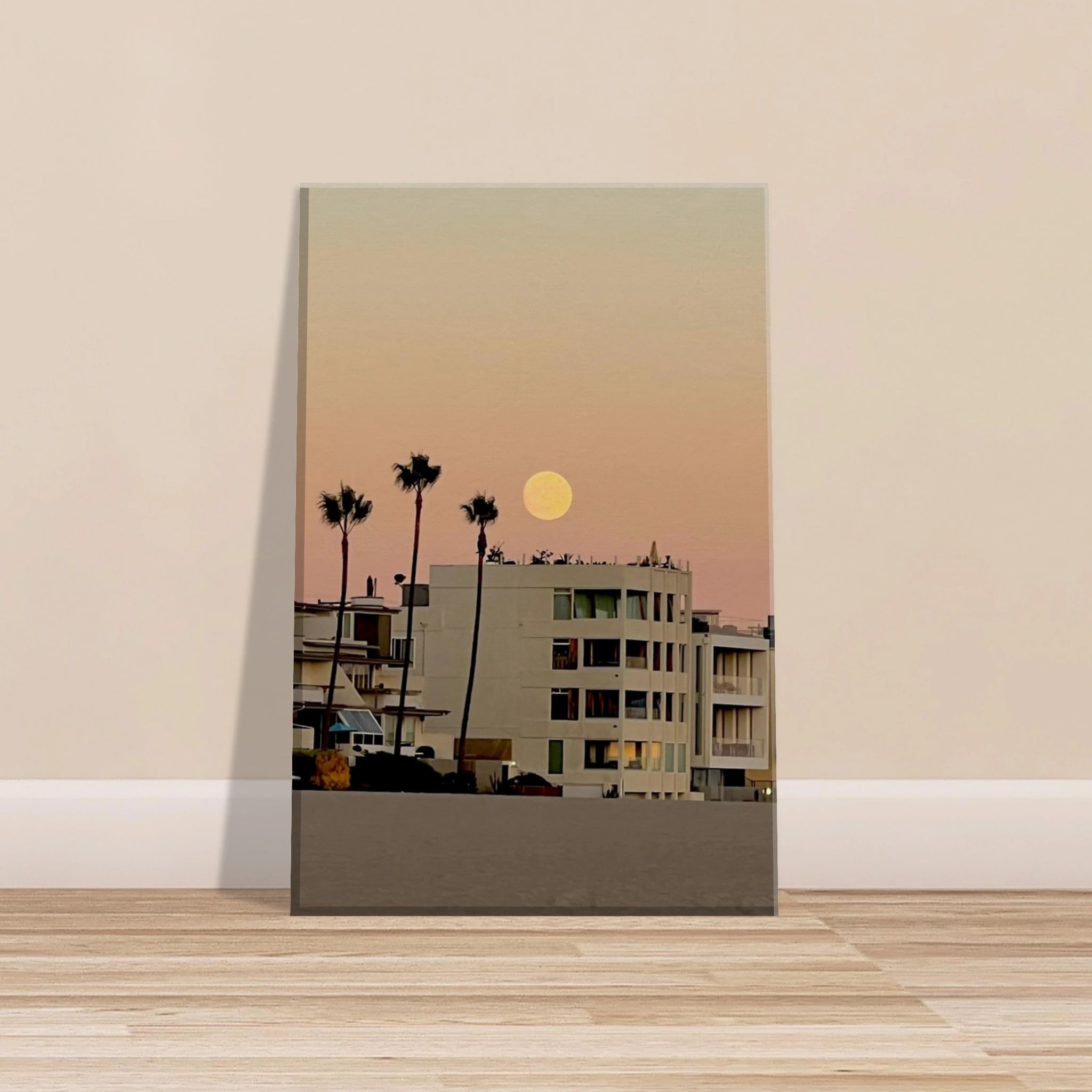 California beach wall art print by My Store featuring a serene SoCal seaside scene on canvas for bedroom decor.