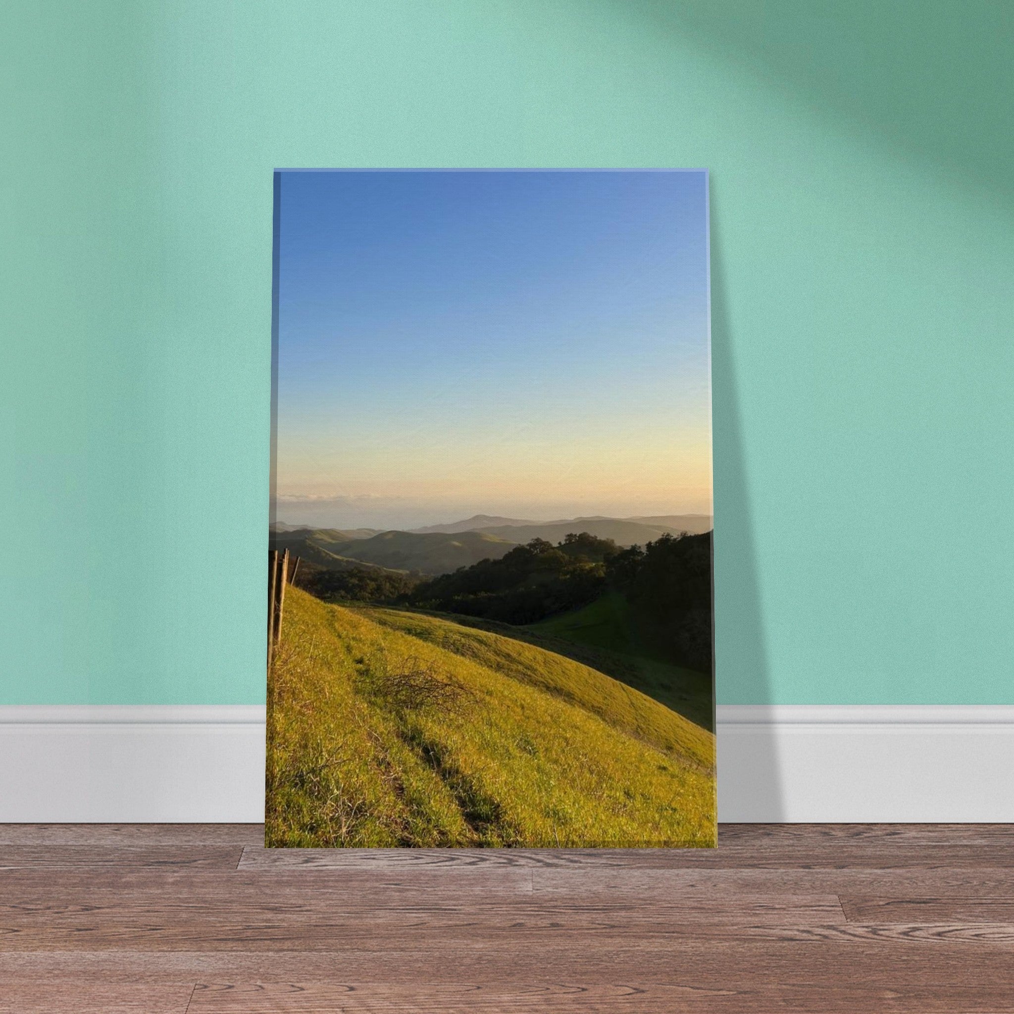 Canvas art print of a Central Coast Sunset in California, featuring vibrant colors and scenic coastal landscape, wall decor.