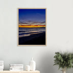California Sunset Wall Art print by CaliCuration featuring Venice Beach scene on a wooden framed canvas, spring 2026 studio edition.