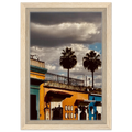 Framed canvas print of two palm trees in Oaxaca, Mexico, from CaliCuration's Mexico Travel Collection, Spring 2026 edition.