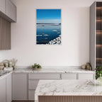 Wooden framed Hudson Valley winter print from the Studio Edition travel collection, featuring snowy landscape and holiday vibes.