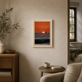 Southern California Red Sunset Framed Canvas | Series 4 of 4