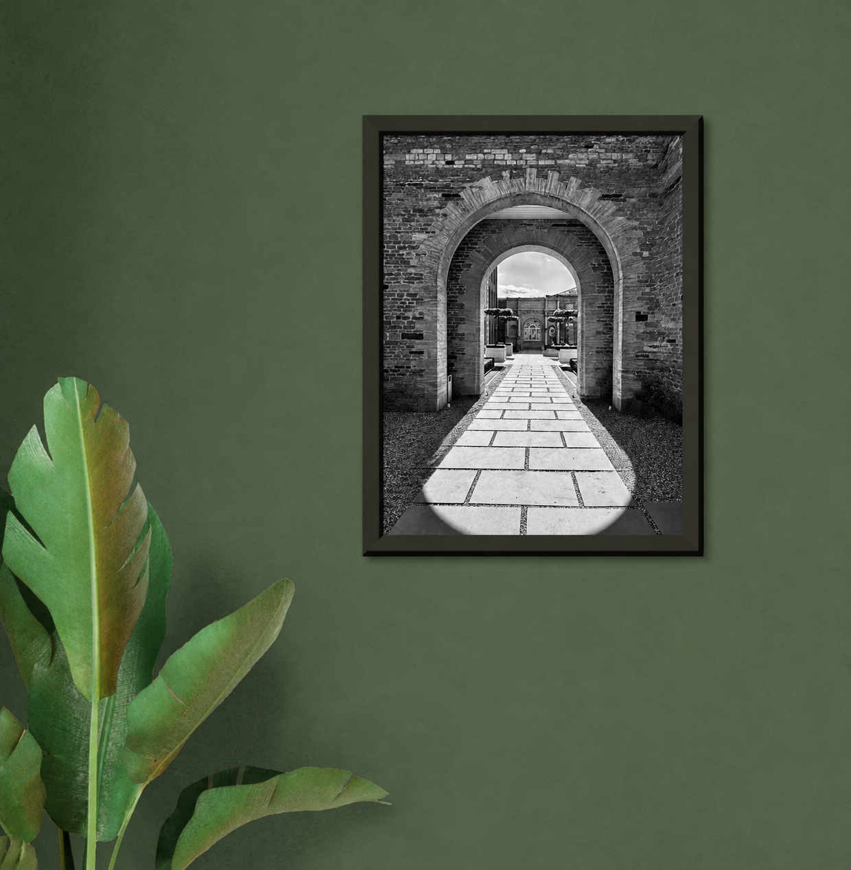 Cotswolds Estate Framed Poster | Black and White English Countryside Art