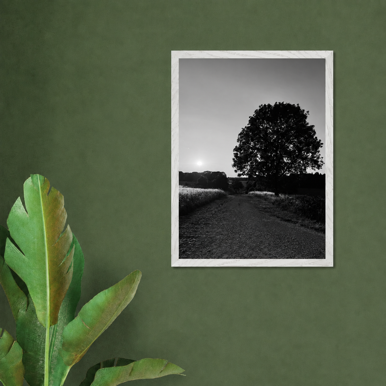 Cotswolds Summer Black and White Framed Poster | English Countryside Wall Art