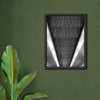 London Tube Escalator Framed Poster | Black and White Abstract Wall Art