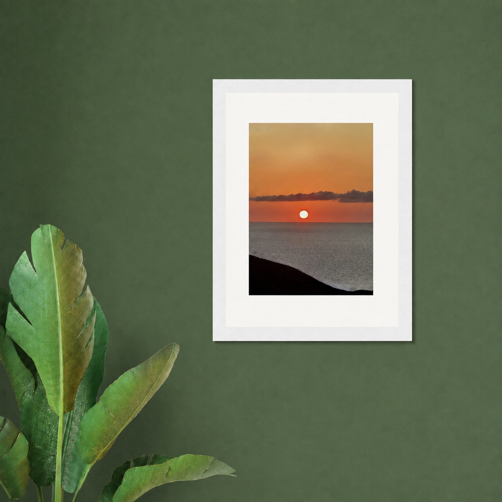 Magical Mediterranean Sunset Framed Poster - Vibrant Wall Art for Any Room: Travel Collection – Studio Edition