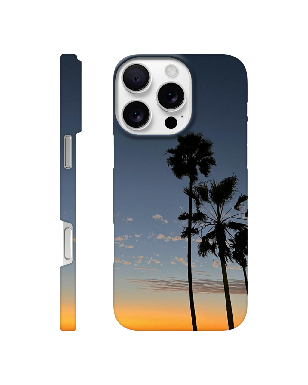 Magical Venice Beach Sunset iPhone case with vibrant sunset print, slim and chic phone cover for summer vibes.