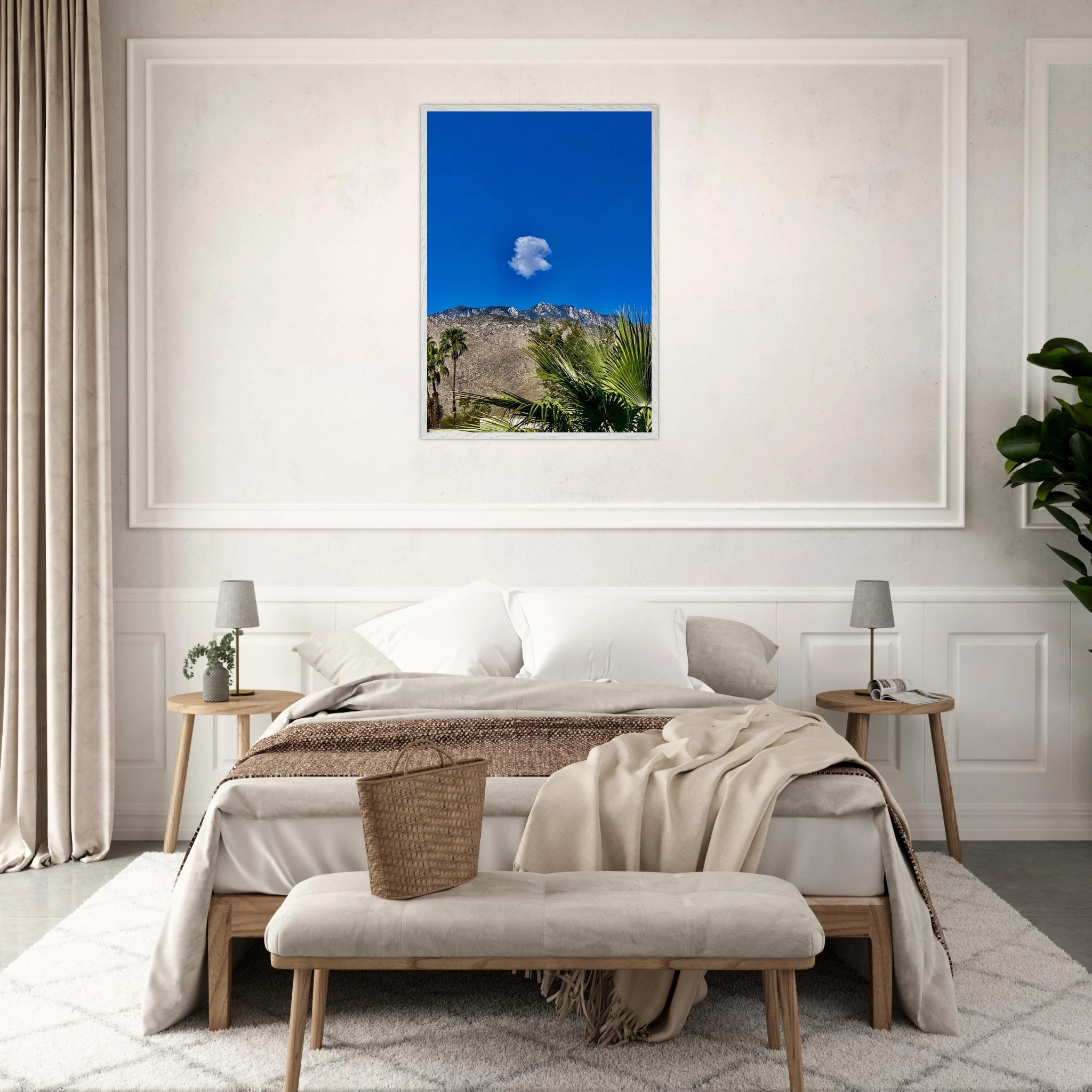 Palm Springs Cloud mounted wooden framed poster featuring California scenery, perfect for home decor, Studio Edition Spring 26.