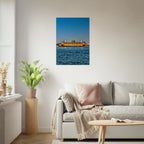 NYC Skyline canvas print featuring the Staten Island Ferry from CaliCuration's Travel Collection, studio edition artwork.