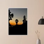 Winter Sunset Laurel Canyon Hollywood Hills framed poster featuring California landscape art in studio edition print style.