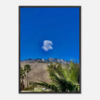 Palm Springs Cloud mounted wooden framed poster featuring California landscape art, perfect for home decor.