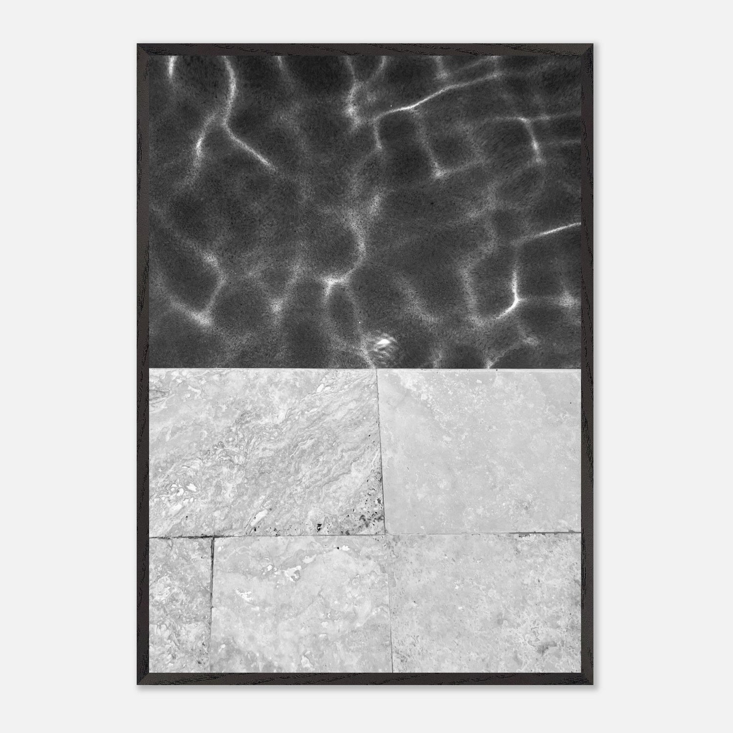ABSTRACT POOL ART, Black& White Series, Pool Wall Decor, Geometric Wall Art, Abstract Water Pool Wall Hanging Framed Wall Art, Housewarming Gift - CaliCuration