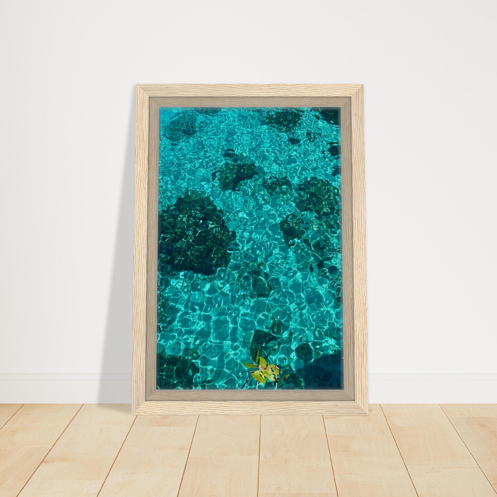 Framed tropical summer coastal art print on canvas, vibrant and natural travel-themed decor from Studio Edition collection.