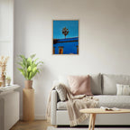 Mexico Oaxaca streets canvas print by CaliCuration featuring palm trees and vibrant city scenes, framed artwork from the Spring 26 collection.