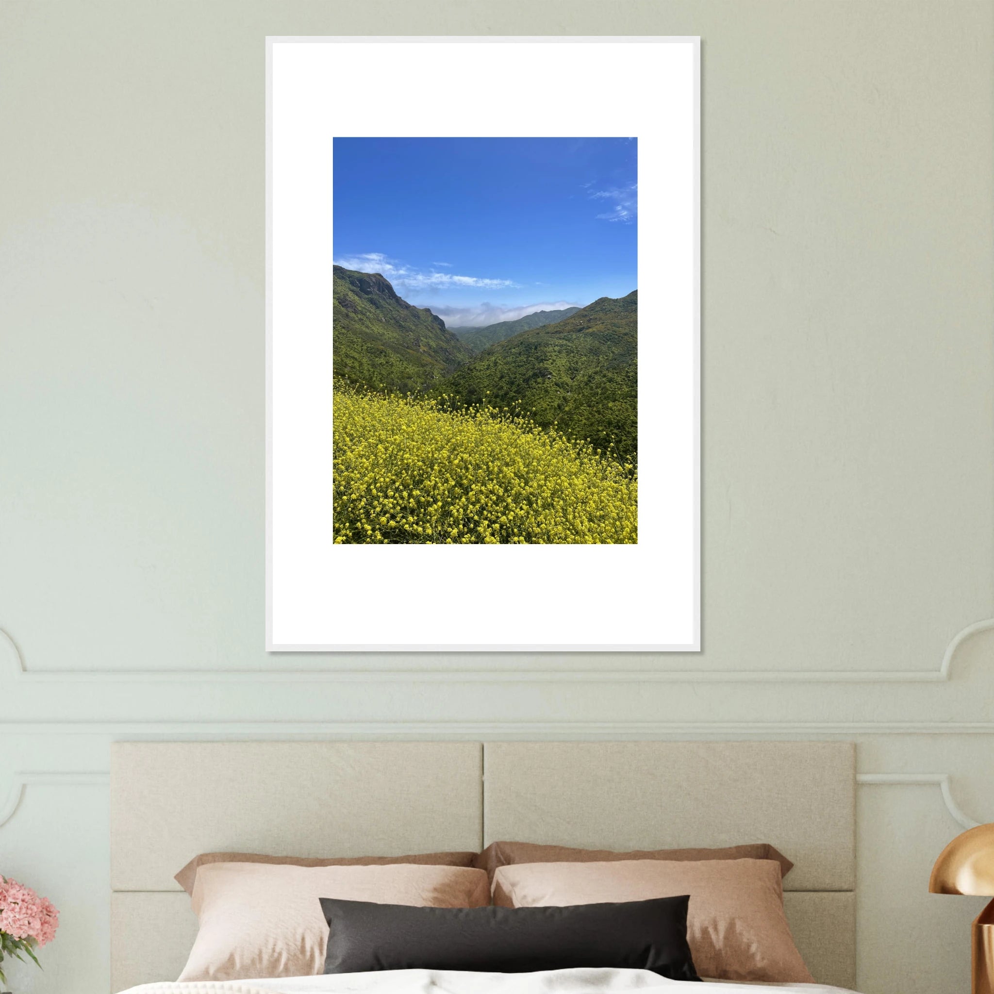 High-quality framed art print of Malibu Canyon spring wildflowers, featuring vibrant California poster art by My Store.