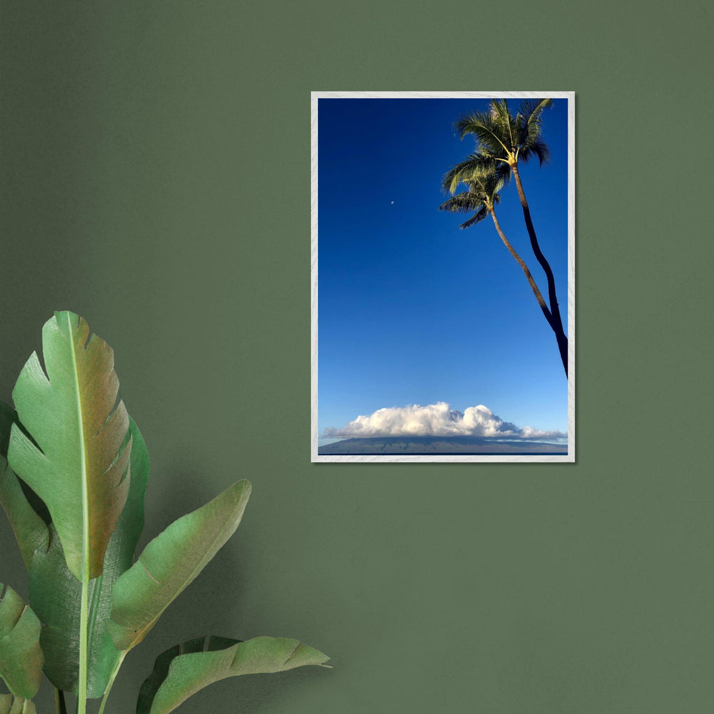 Hawaii Volcano Clouds and Pacific scene framed print by CaliCuration from the Travel Collection, spring 2026, showcasing volcanic landscape.