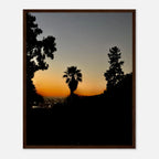 Winter Sunset Laurel Canyon framed poster featuring California Hollywood Hills landscape art in a studio edition print.