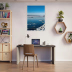 Wooden framed Hudson Valley winter poster print featuring snowy landscape, part of Studio Edition Holiday 25 travel collection.