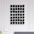 Black and white monochrome skull grid canvas wall art, minimalist abstract photography print for modern interior decor.