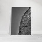 Black and white abstract canvas wall art print from My Store's Architectural Light Study collection, featuring minimalist travel-inspired design.