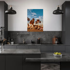 SoCal Beach canvas print featuring palm trees and graffiti-inspired California wall art on high-quality print material