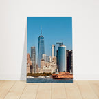 NYC Skyline canvas print featuring the World Trade Center and Staten Island Ferry, part of the Studio Edition travel collection.