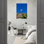 Palm Springs Cloud mounted wooden framed poster featuring California skyline art, perfect for stylish home decor.