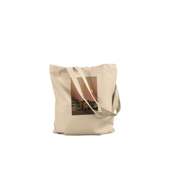 BEACH TOTE BAG, Aop Toe Bag, Shopping Tote Bag, Vegetable Tote Bag, Harvest Full Moon Tote Bag, Eco - Friendly Beach Bag, Cotton Tote Bag - CaliCuration