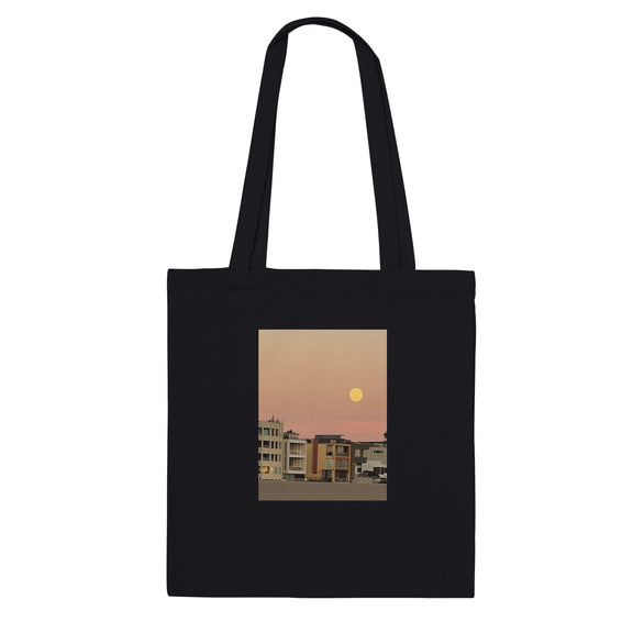 BEACH TOTE BAG, Aop Toe Bag, Shopping Tote Bag, Vegetable Tote Bag, Harvest Full Moon Tote Bag, Eco - Friendly Beach Bag, Cotton Tote Bag - CaliCuration