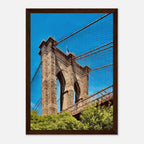 Framed print of NYC Brooklyn Bridge with Dumbo view, part of the Studio Edition travel collection, showcasing iconic New York City scenery.