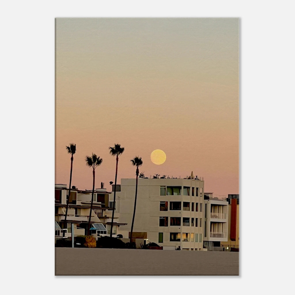 California canvas wall art featuring a SoCal beach scene, perfect as bedroom wall hanging, by My Store Studio Edition print.