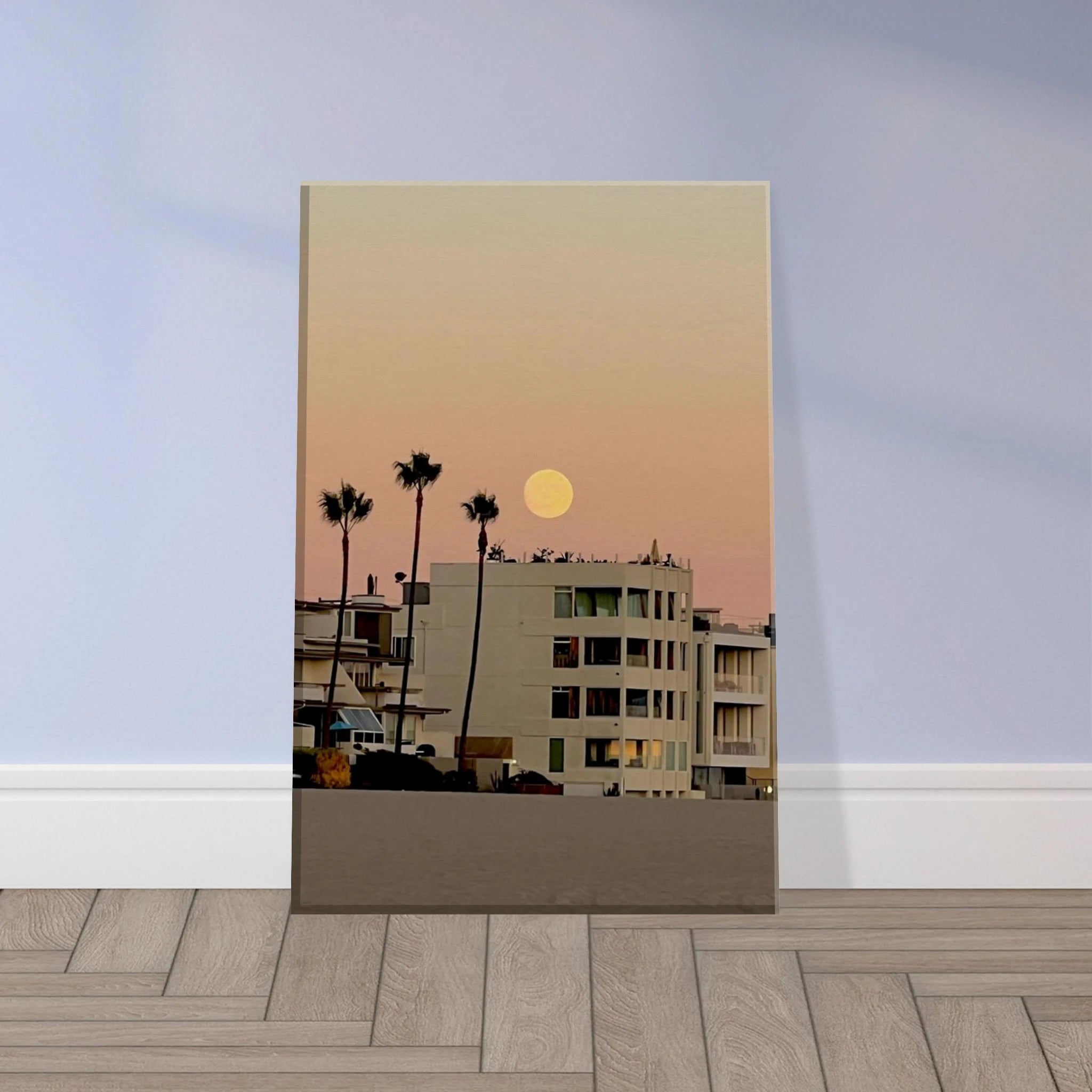 California canvas beach wall art print featuring a Moody SoCal SoCal Beach scene, ideal for bedroom wall decor.