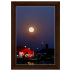 Mystical Fall Full Moon framed canvas wall art by CaliCuration featuring a celestial autumn moon scene on print material.