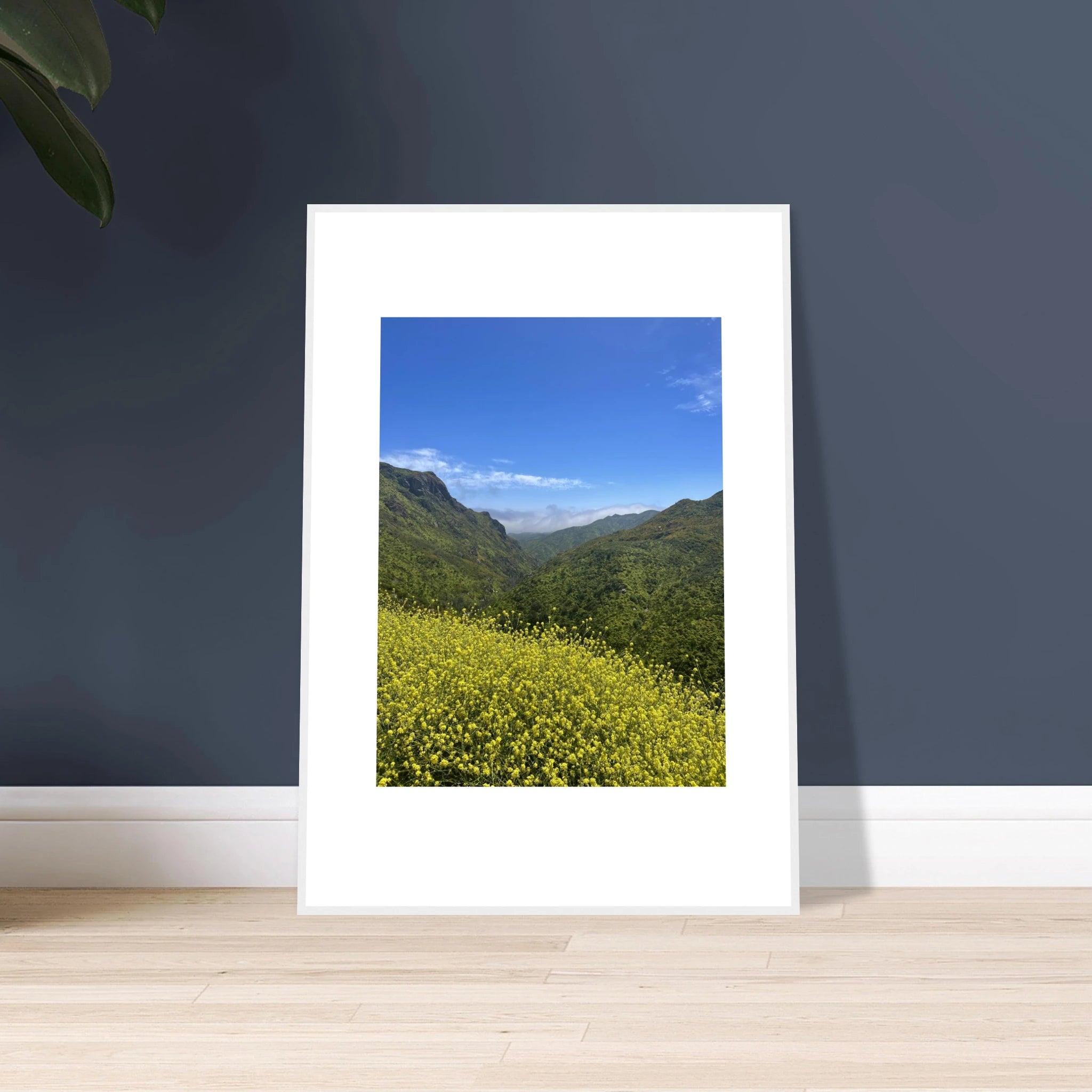 High-quality framed art print of Malibu Canyon spring wildflowers by My Store, showcasing vibrant California poster art.