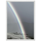 Black and white mounted framed poster of a rainbow after summer storm, part of the California Central Coast travel collection.