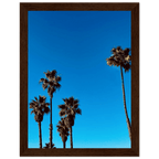 Santa Barbara Palm Tree Magic framed poster on semi-glossy paper, California-themed home decor art by CaliCuration, studio edition spring '26.