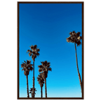 Santa Barbara Palm Tree Magic wooden framed poster on semi-glossy paper, featuring California poster art in Studio Edition style.