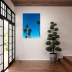Wooden framed Santa Barbara Palm Tree Magic poster on semi-glossy paper, California art, studio edition, perfect home decor.