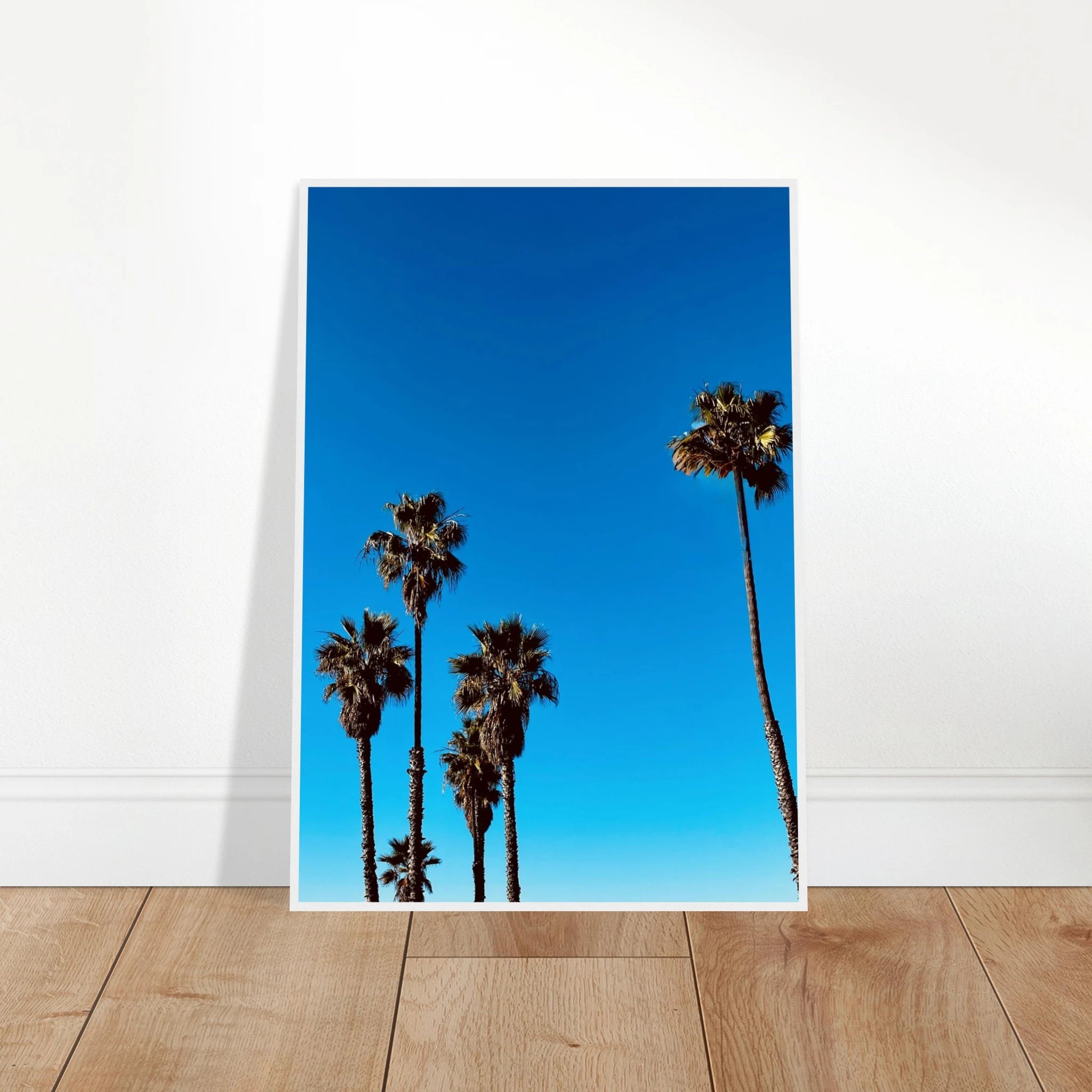 Santa Barbara Palm Tree Magic framed poster on premium semi-glossy paper, California art decor from CaliCuration Studio Edition Spring '26