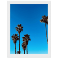 Wooden framed Santa Barbara Palm Tree Magic poster on semi-glossy paper, California-themed home decor by CaliCuration.