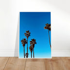 Santa Barbara Palm Tree Magic poster by CaliCuration, wooden framed California-themed art on semi-glossy paper, Spring 26 studio edition.