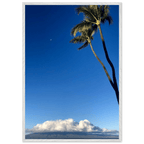 Hawaii Volcano Clouds Pacific Scene framed print by CaliCuration, 6x8 inches, showcasing volcanic clouds over the Pacific Ocean.