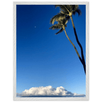 Hawaii Volcano Clouds and Pacific Scene framed print by CaliCuration, 15x20 cm, mounted on white frame, part of travel collection.