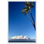 Hawaii Volcano Clouds and Pacific scene framed print by CaliCuration, 6x8 inches, featuring a vibrant volcanic landscape and ocean view.