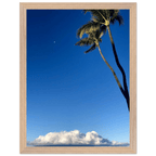Hawaii Volcano Clouds and Pacific Scene framed poster by CaliCuration, 15x20 cm print with white frame, travel collection Studio Edition.
