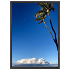 Hawaii Volcano Clouds and Pacific Scene framed print by CaliCuration, 15x20 cm, featuring volcanic landscape and ocean views.