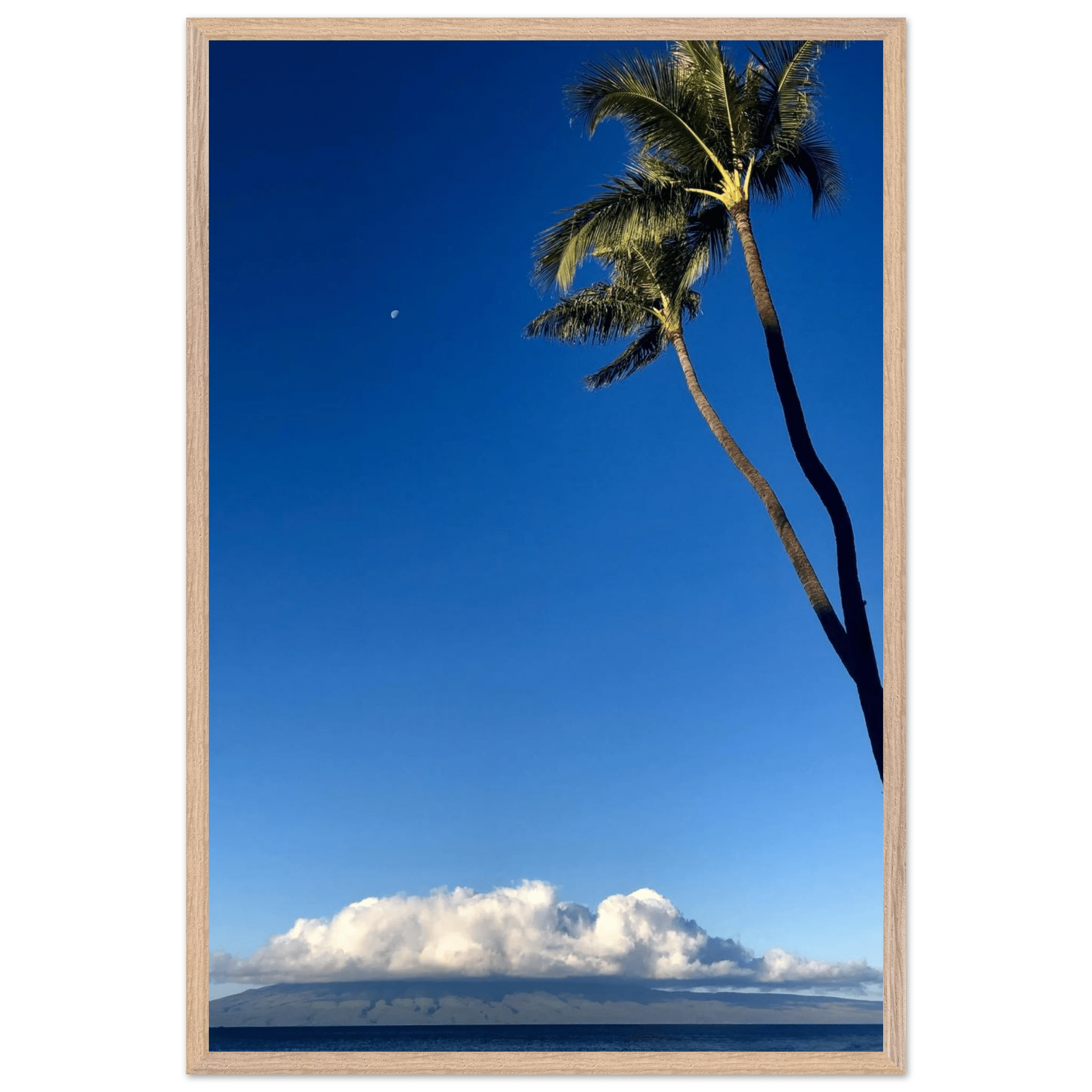 Hawaii Volcano Clouds and Pacific scene framed print by CaliCuration, 15x20 cm, mounted on white frame, from Spring 2026 travel collection.